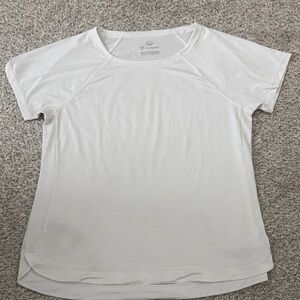 T By Talbots Short Sleeve White Slub Tee.